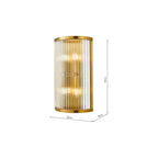 ELE3035 Eleanor 4 Light Wall Light Natural Brass Glass