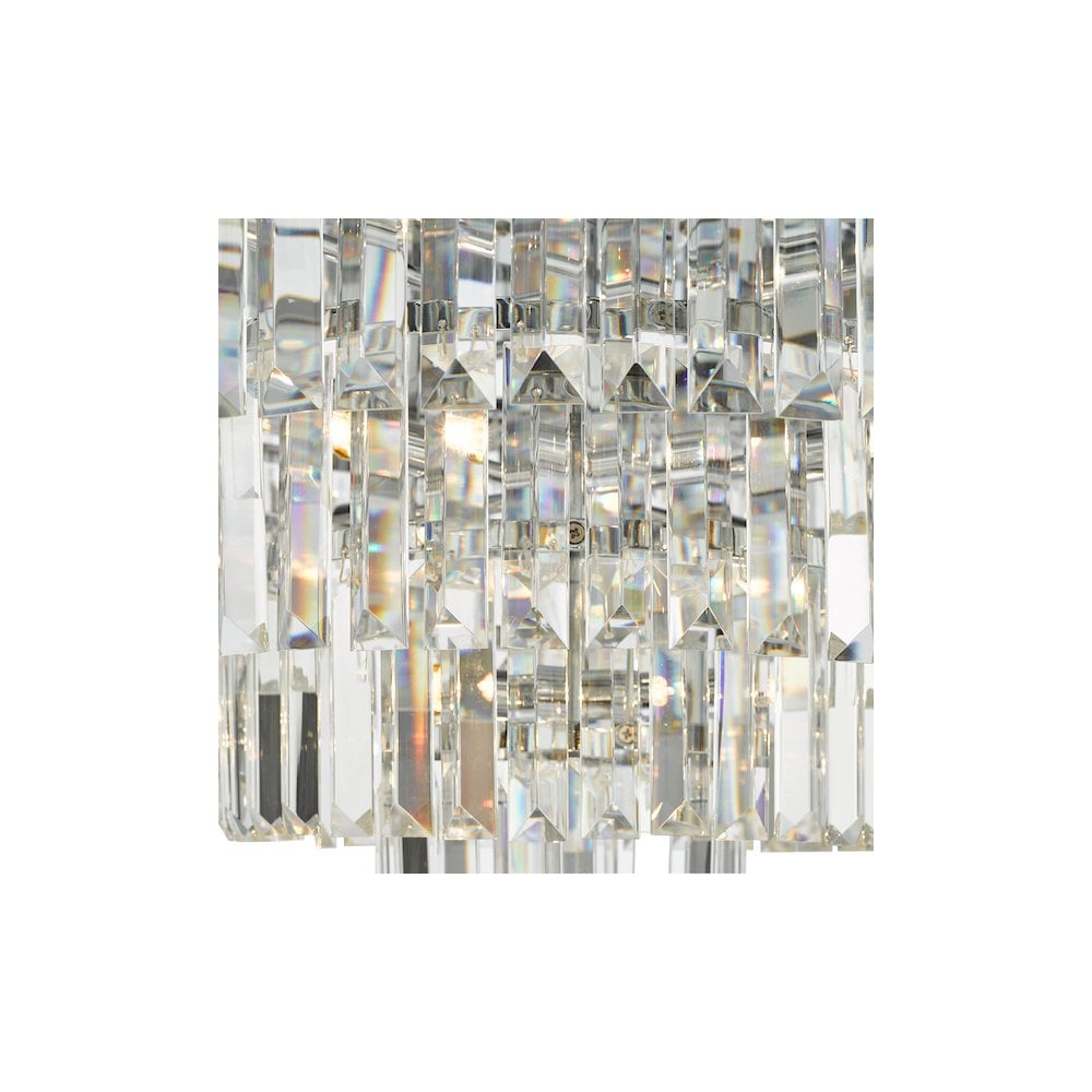 EUL6450 Eulalia 12 Light Flush Polished Chrome Crystal
