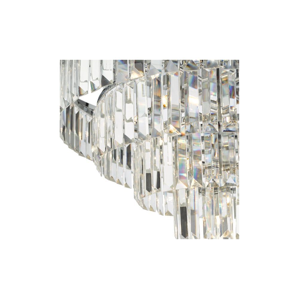 EUL6450 Eulalia 12 Light Flush Polished Chrome Crystal