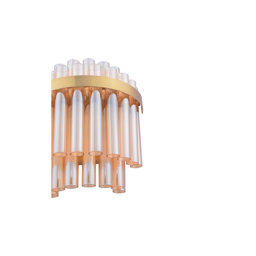 IMA0935 Imani 2 Light Wall Light Natural Brass and Champagne Glass