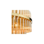 IMA1635 Imani 16 Light Pendant Natural Brass and Champagne Glass