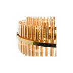 IMA1635 Imani 16 Light Pendant Natural Brass and Champagne Glass