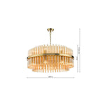 IMA1635 Imani 16 Light Pendant Natural Brass and Champagne Glass