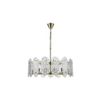 POR1575 Porthos 15 Light Pendant Antique Brass Glass
