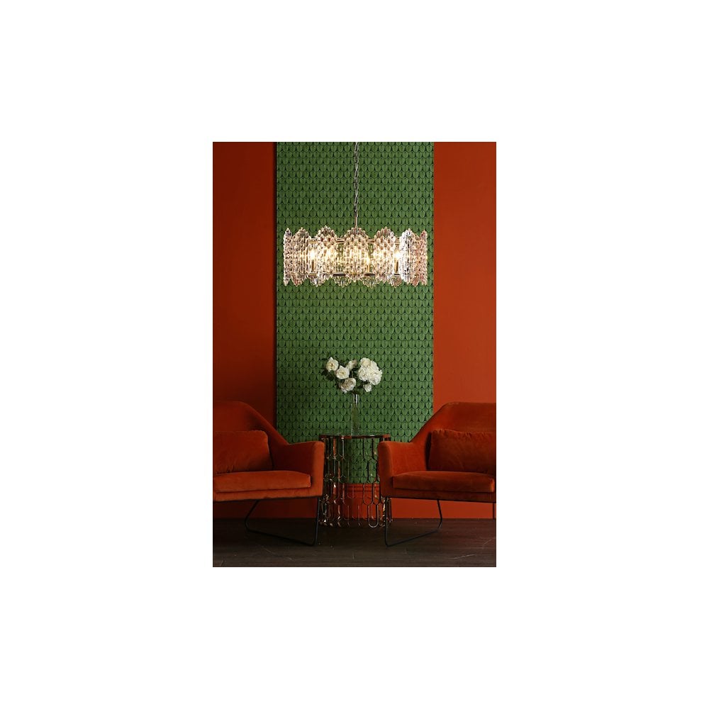 POR1575 Porthos 15 Light Pendant Antique Brass Glass