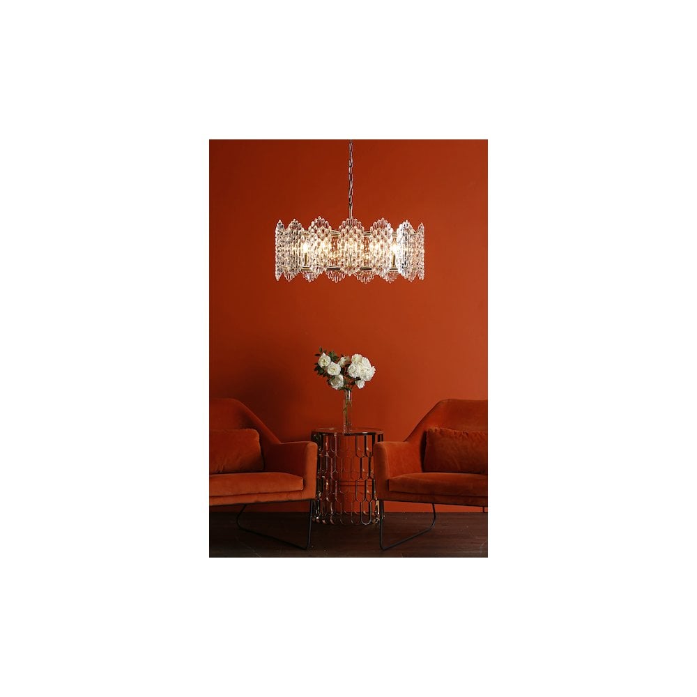 POR1575 Porthos 15 Light Pendant Antique Brass Glass