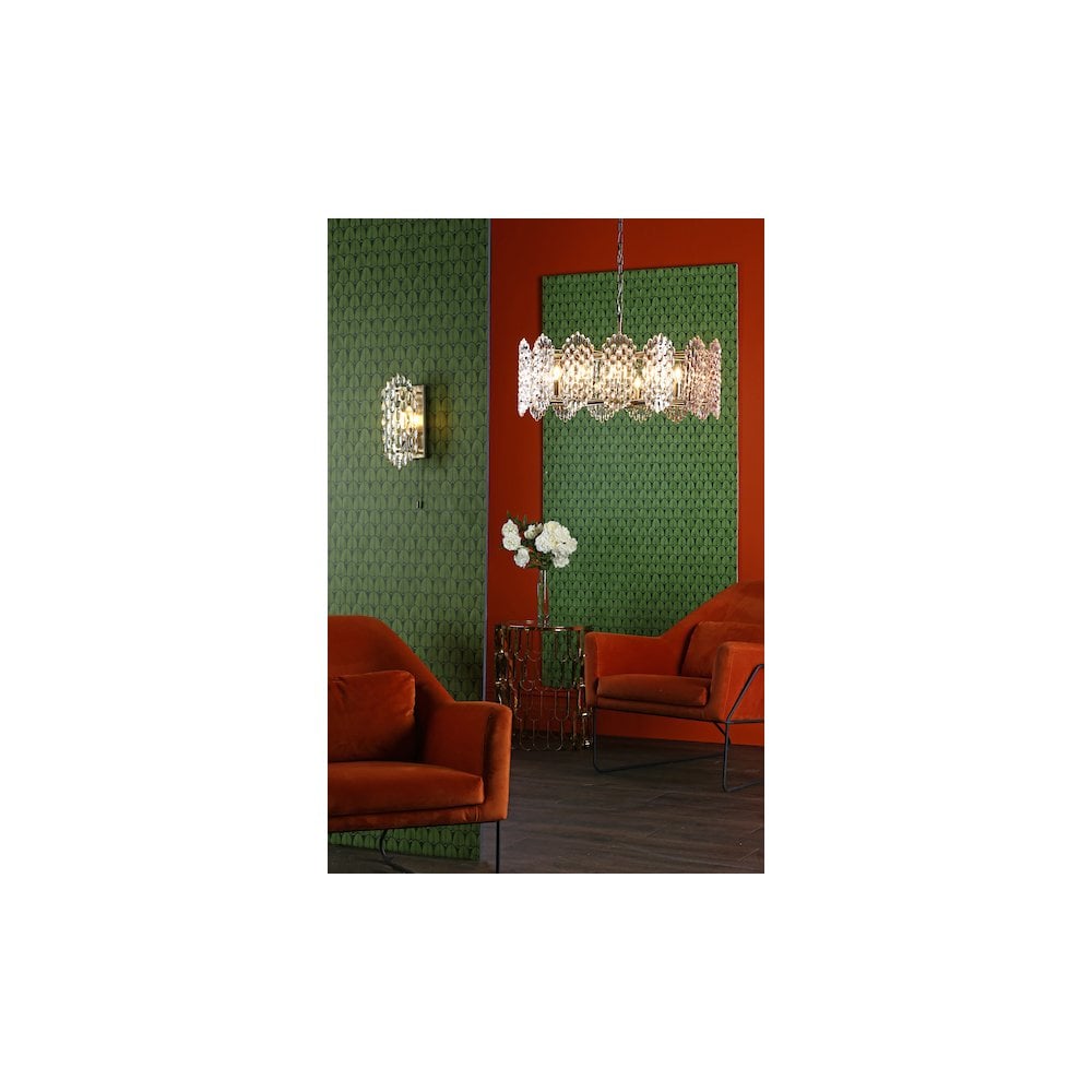 POR1575 Porthos 15 Light Pendant Antique Brass Glass