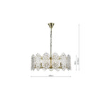 POR1575 Porthos 15 Light Pendant Antique Brass Glass