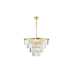 RHA0663 Rhapsody 6 Light Tiered Pendant Crystal and Bronze