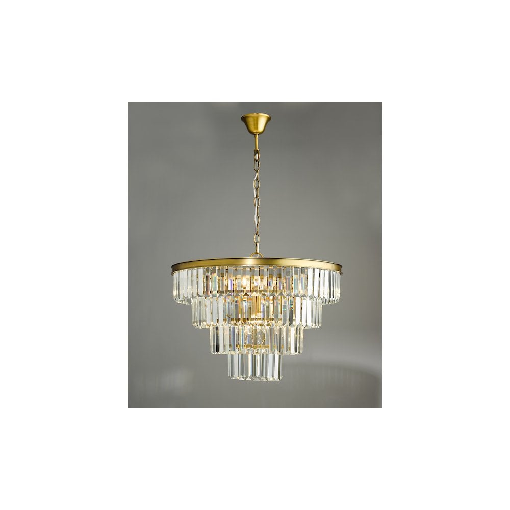 RHA0663 Rhapsody 6 Light Tiered Pendant Crystal and Bronze