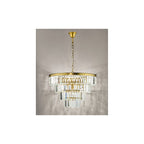 RHA0663 Rhapsody 6 Light Tiered Pendant Crystal and Bronze