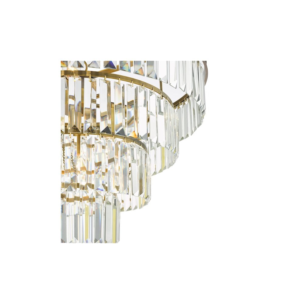 RHA0663 Rhapsody 6 Light Tiered Pendant Crystal and Bronze