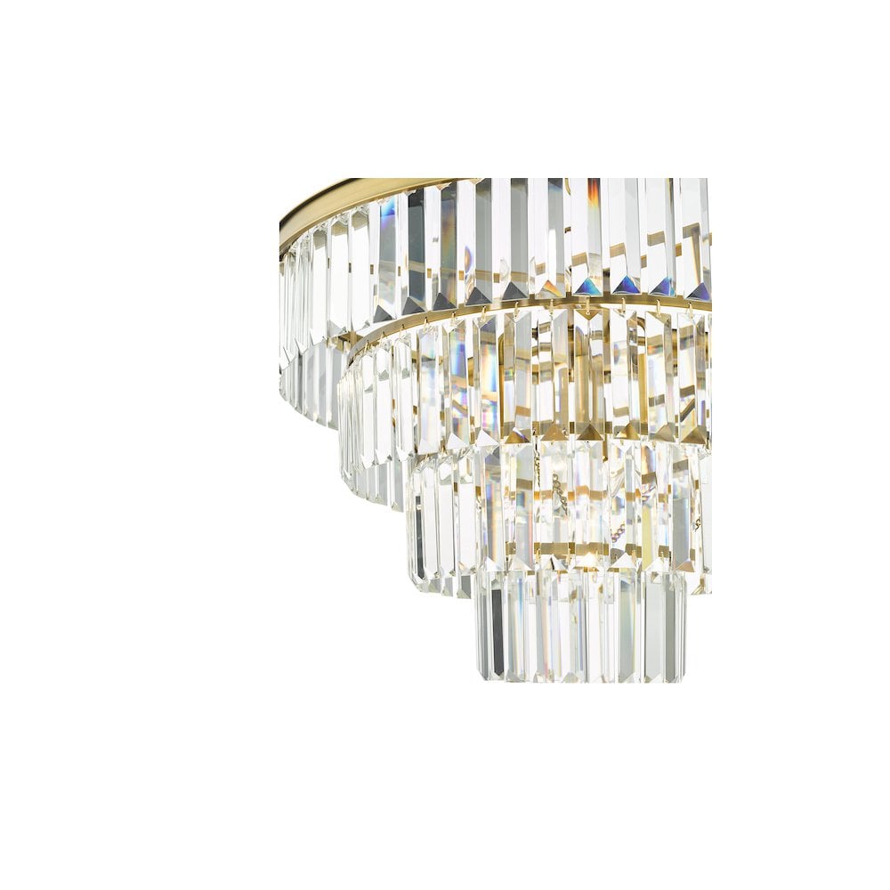 RHA0663 Rhapsody 6 Light Tiered Pendant Crystal and Bronze