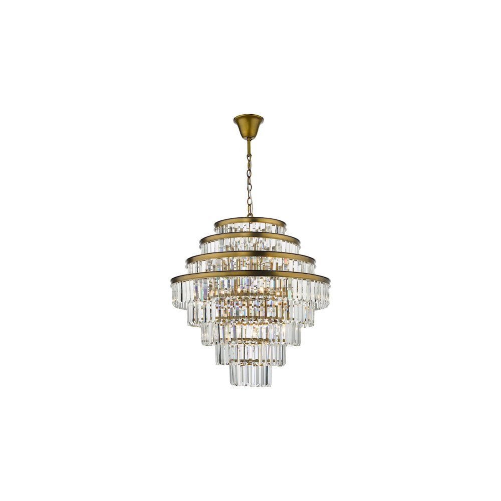 RHA1263 Rhapsody 12 Light Chandelier Bronze Crystal