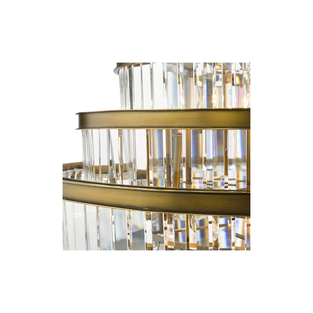 RHA1263 Rhapsody 12 Light Chandelier Bronze Crystal