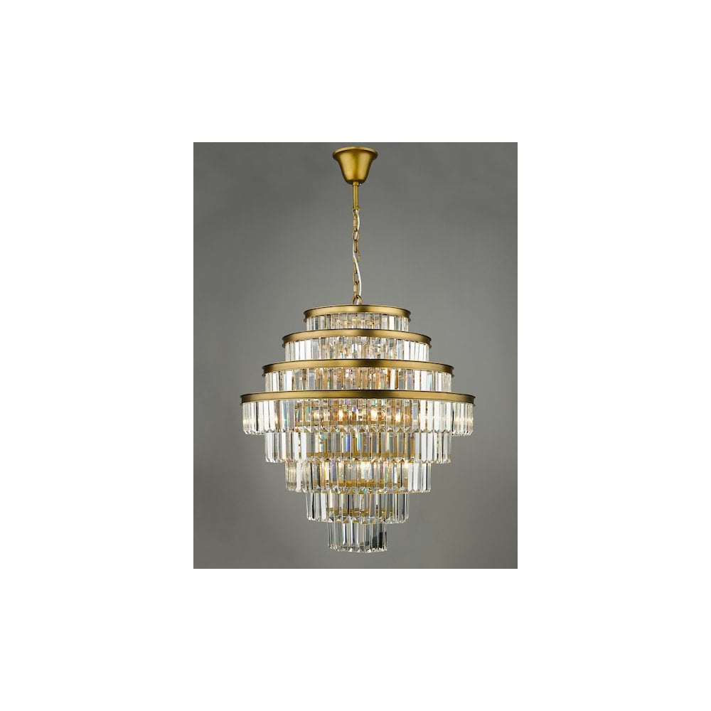 RHA1263 Rhapsody 12 Light Chandelier Bronze Crystal