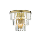 RHA3063 Rhapsody 3 Light Wall Light Crystal and Bronze
