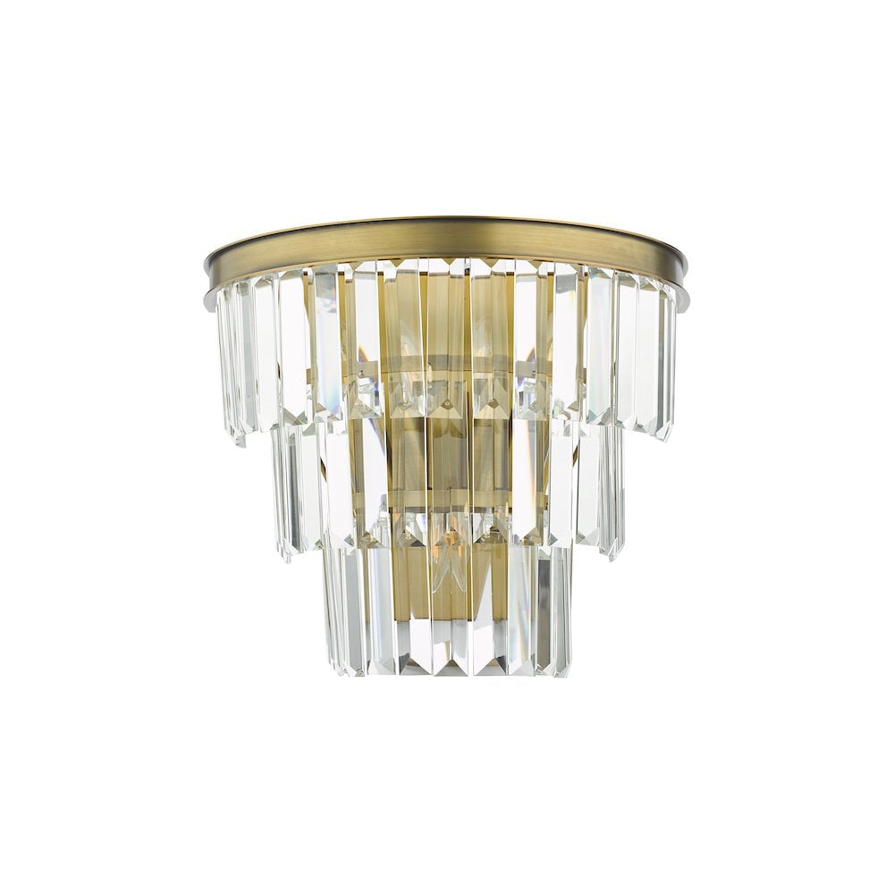 RHA3063 Rhapsody 3 Light Wall Light Crystal and Bronze