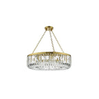 SIG0835 Sigourney 8 Light Pendant Satin Gold and Glass