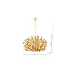 SIL1335 Silvius 9 Light Pendant Gold Leaf