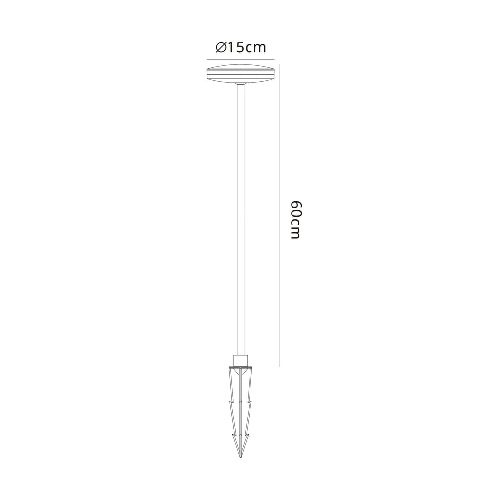 M8480 Akita Outdoor 60cm LED Bollard Sand Black