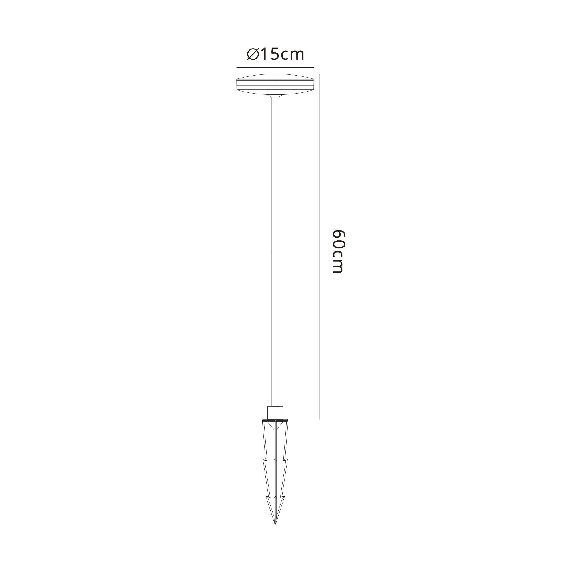 M8480 Akita Outdoor 60cm LED Bollard Sand Black