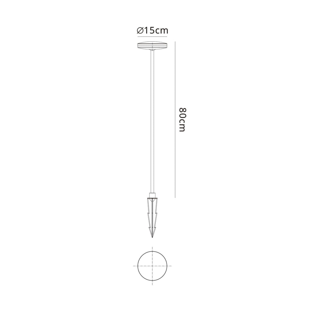 M8481 Akita Outdoor 80cm LED Bollard Sand Black