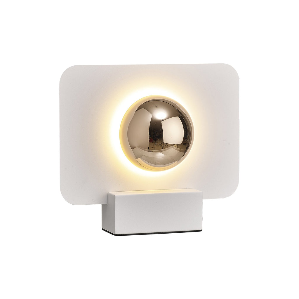 M8415 Alba 25cm LED Table Lamp White/French Gold