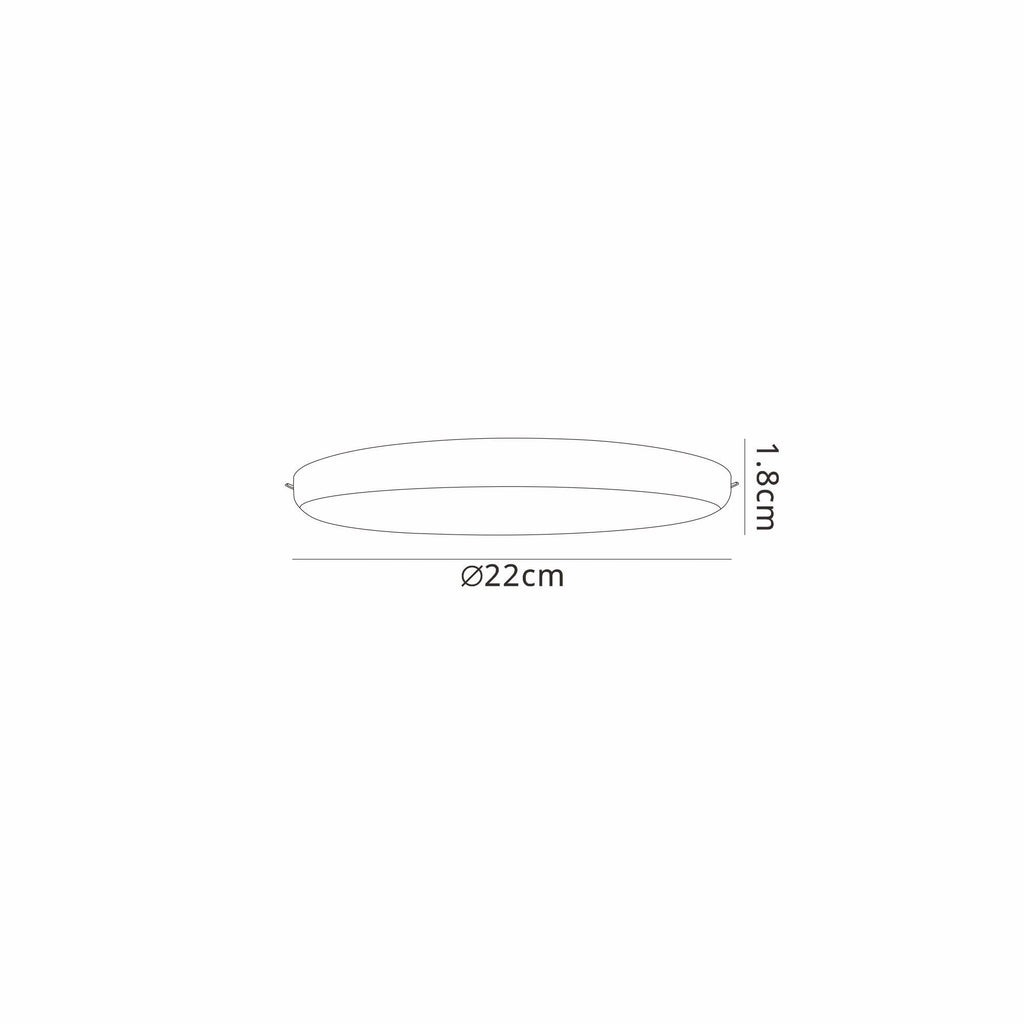 M8682 Algarve 220mm LED Round Downlight White