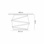 M3641 Bambu Outdoor Table 2 Light Opal White/Clear Glass