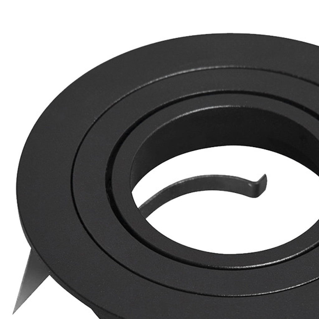 M7743 Basico GU10 Downlight 9.5cm Round Black