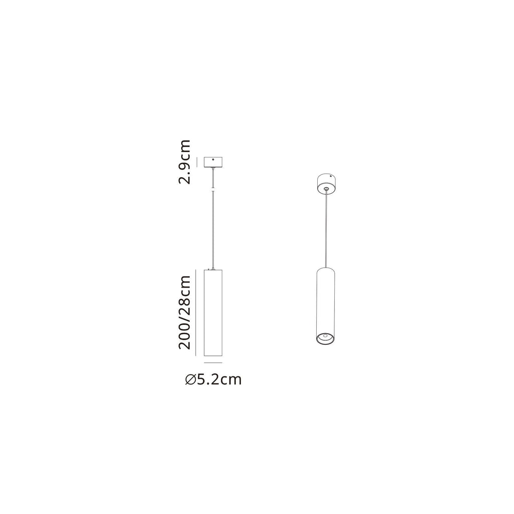 M8356 Bolonia 1 Light LED Pendant Black
