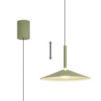 M7899 Calice 32cm Rise And Fall LED Pendant Green/White