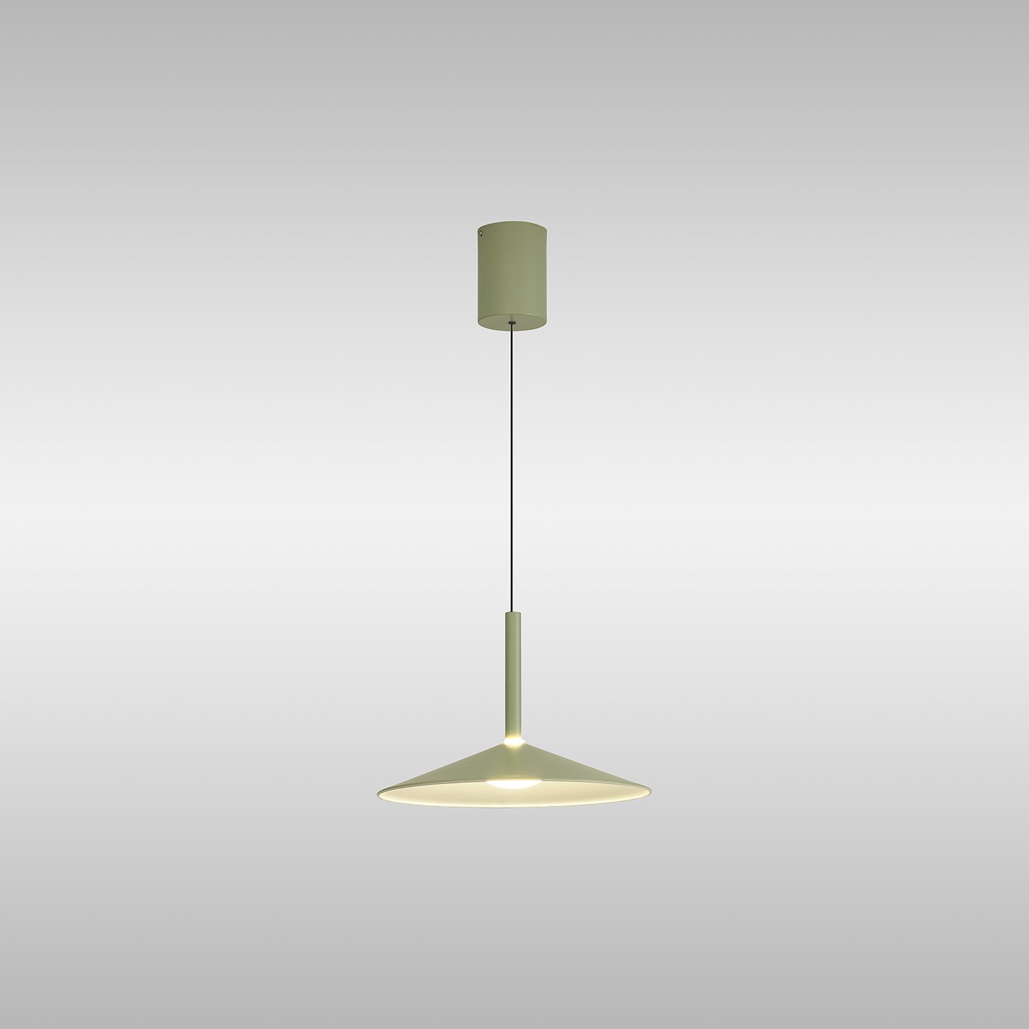 M7899 Calice 32cm Rise And Fall LED Pendant Green/White