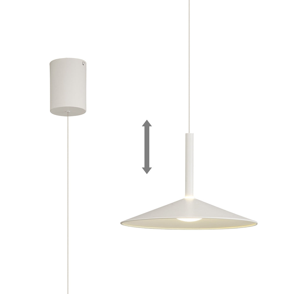 M7894 Calice 32cm Rise And Fall LED Pendant White
