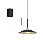 M7895 Calice 32cm Rise And Fall LED Pendant Black/White (S)