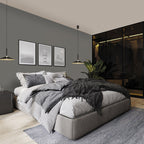 M7895 Calice 32cm Rise And Fall LED Pendant Black/White