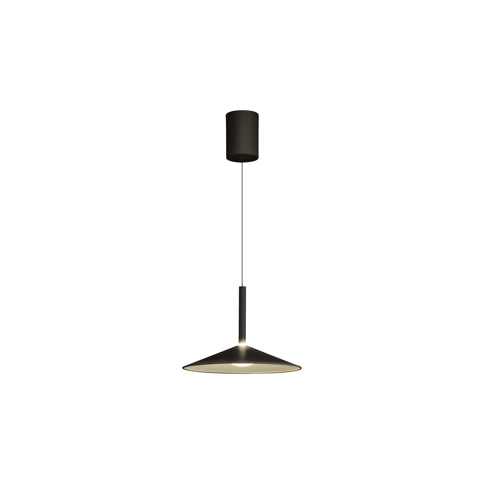 M7895 Calice 32cm Rise And Fall LED Pendant Black/White