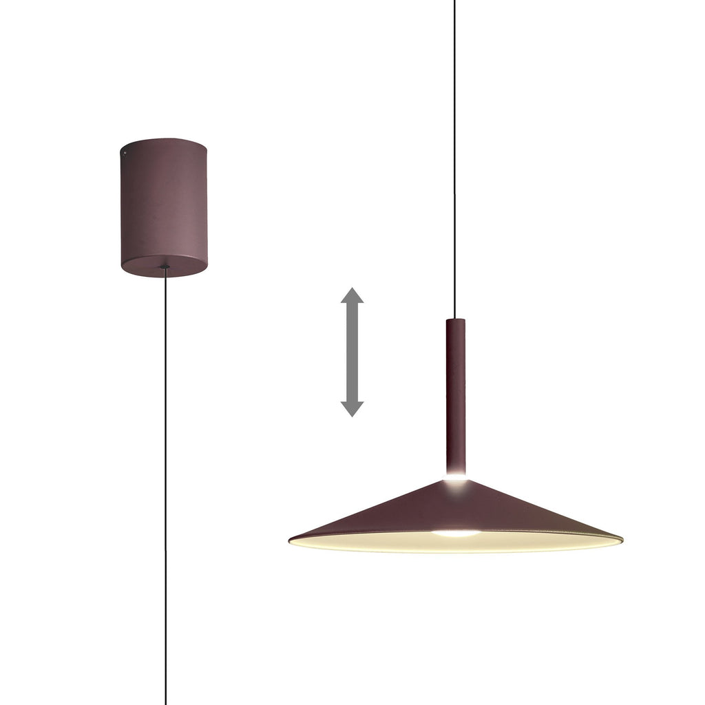 M7896 Calice 32cm Rise And Fall LED Pendant Coffee/White