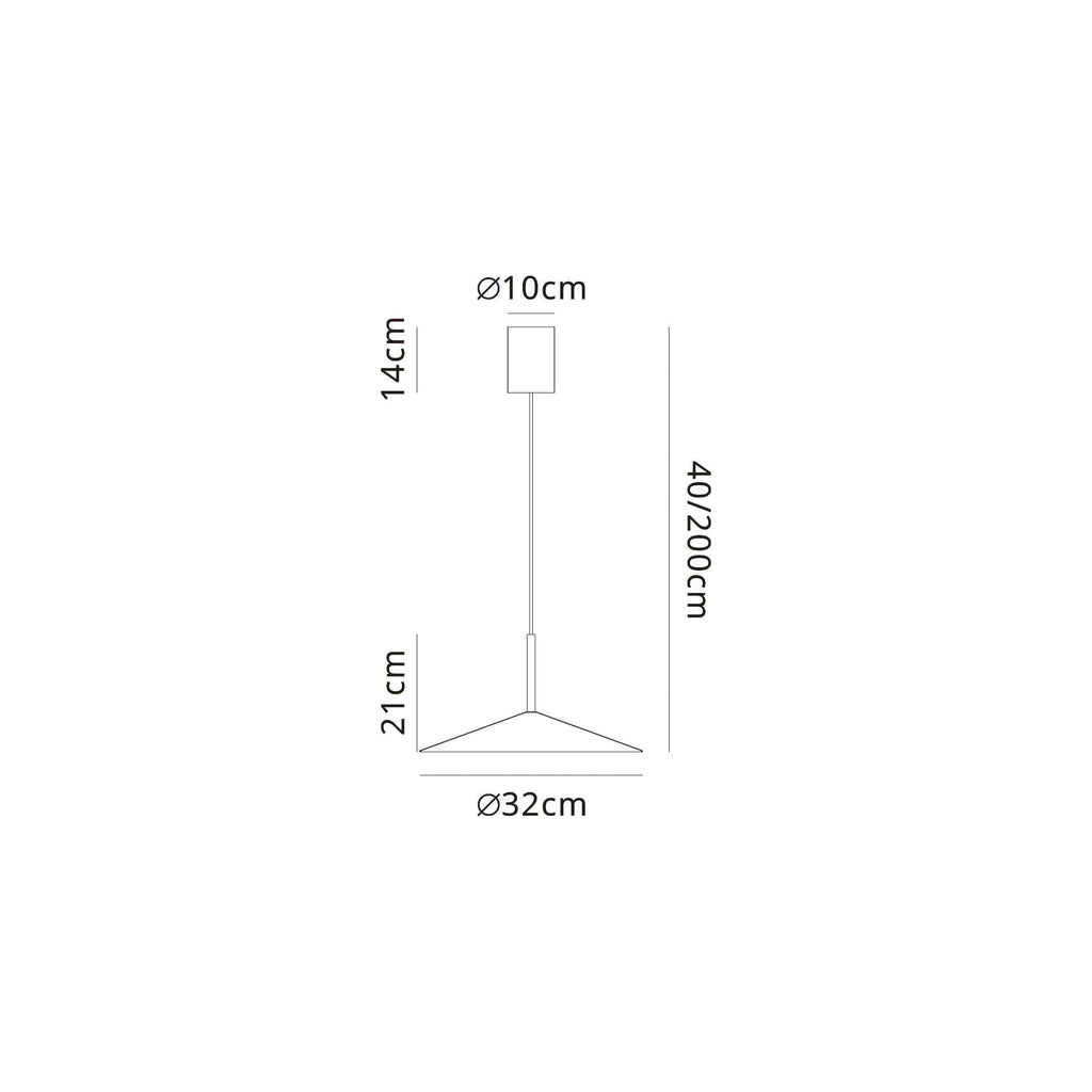 M7896 Calice 32cm Rise And Fall LED Pendant Coffee/White