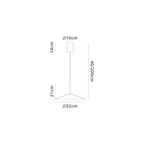 M7897 Calice 32cm Rise And Fall LED Pendant Grey/White (S)