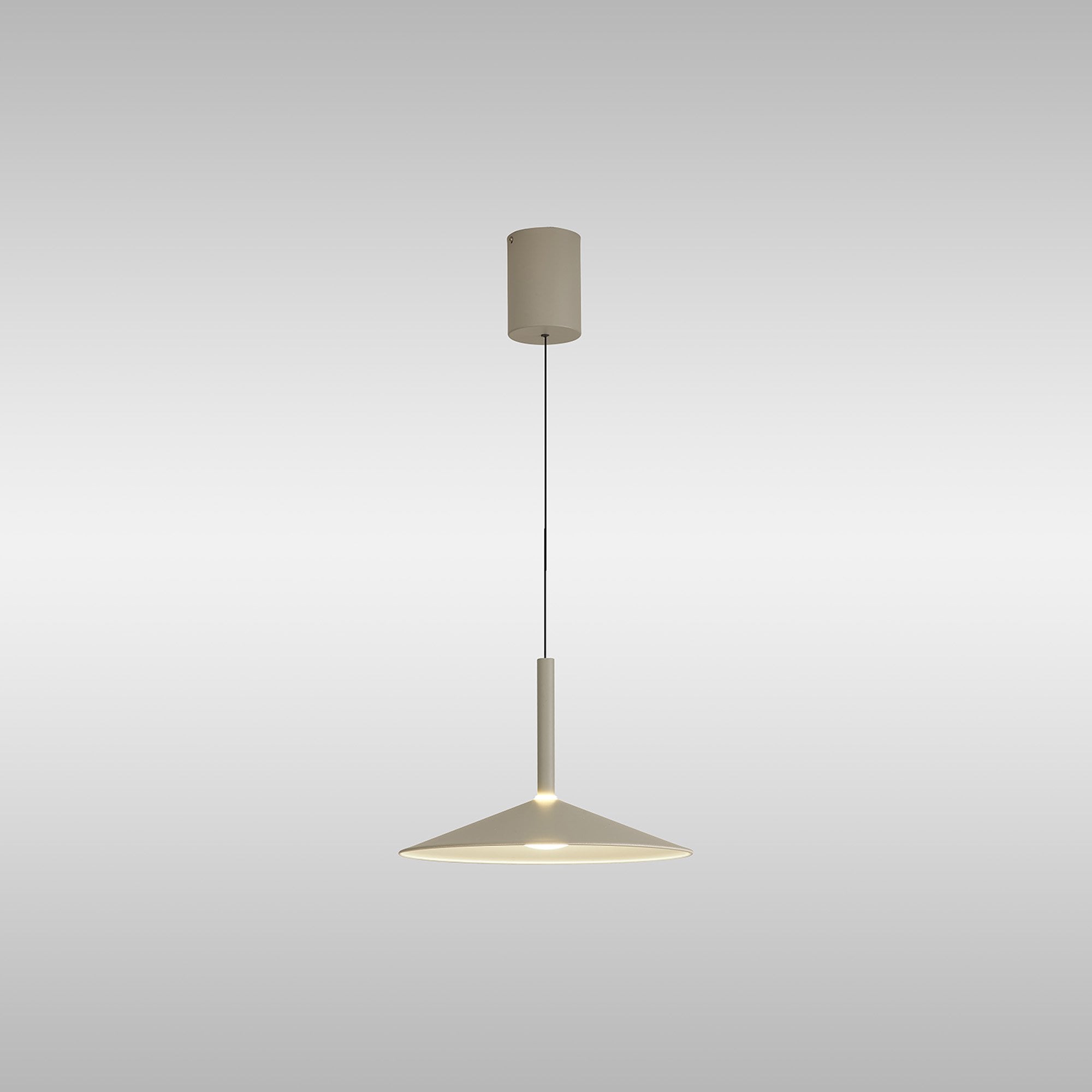 M7897 Calice 32cm Rise And Fall LED Pendant Grey/White (S)