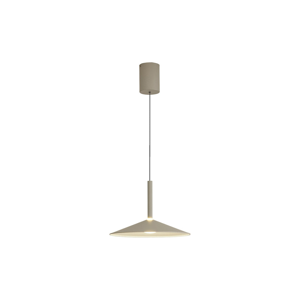 M7897 Calice 32cm Rise And Fall LED Pendant Grey/White (S)