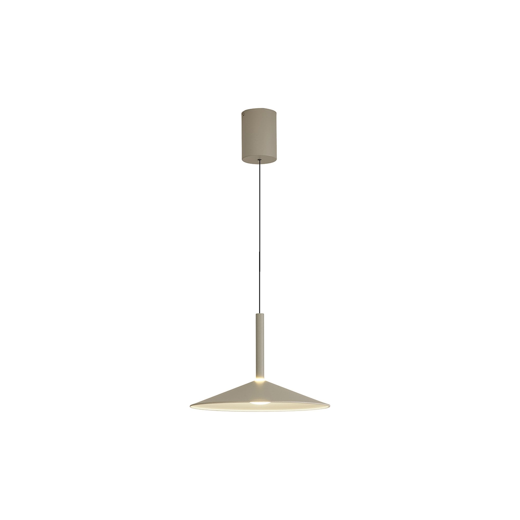 M7897 Calice 32cm Rise And Fall LED Pendant Grey/White (S)