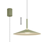 M7898 Calice 48cm Rise And Fall LED Pendant Green/White