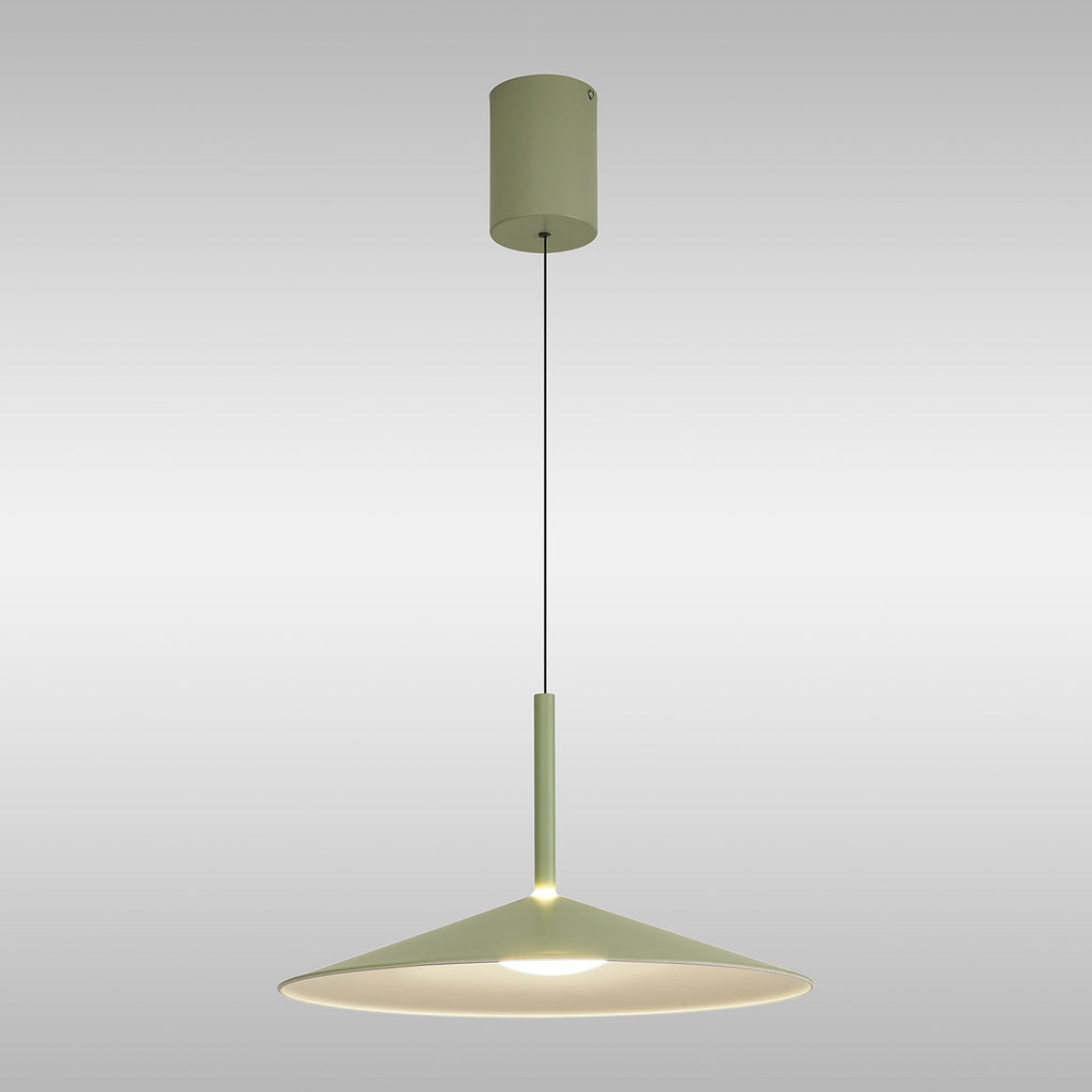 M7898 Calice 48cm Rise And Fall LED Pendant Green/White