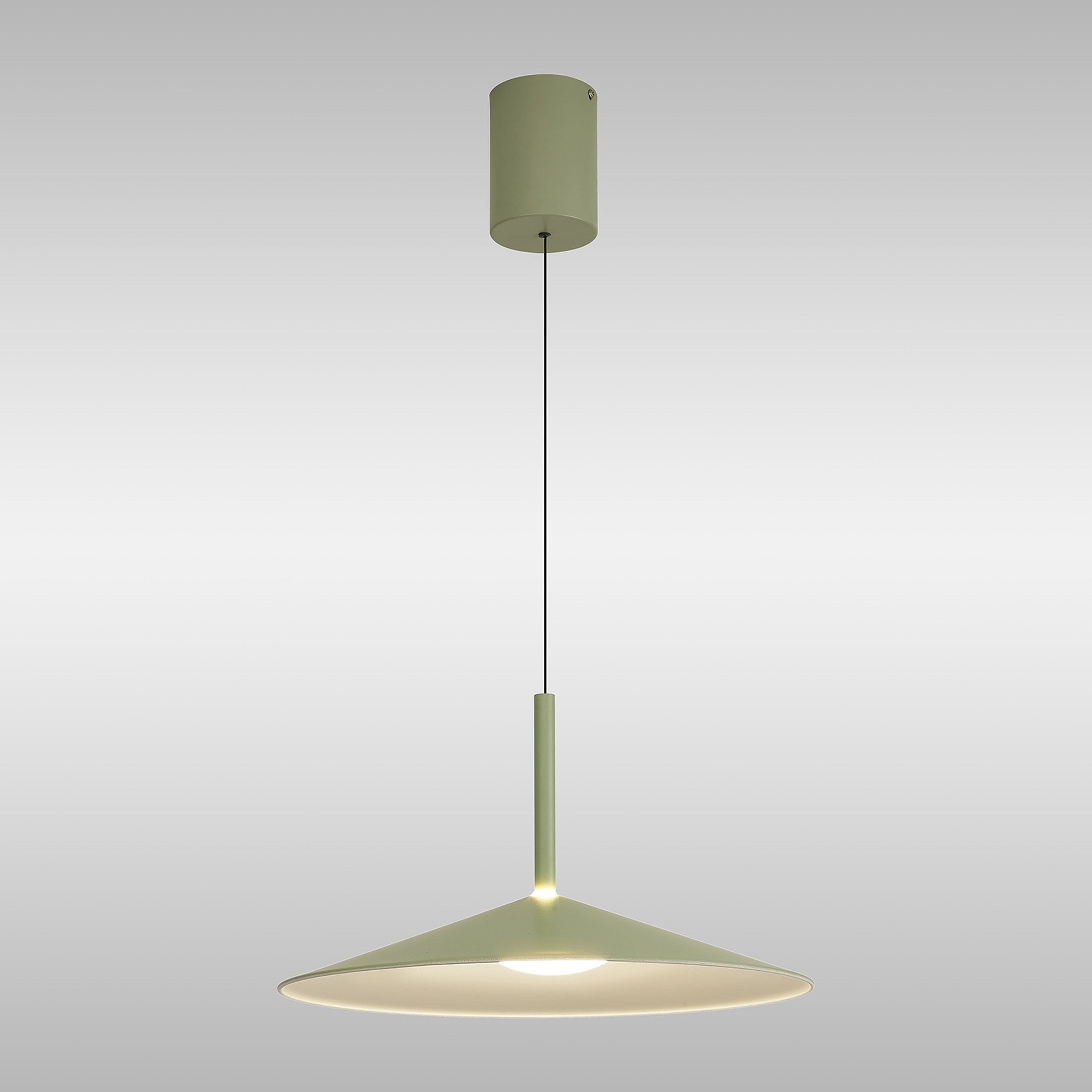 M7898 Calice 48cm Rise And Fall LED Pendant Green/White