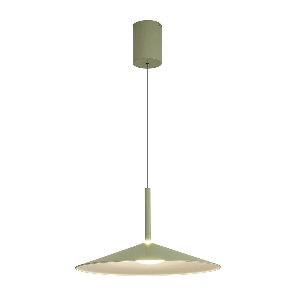 M7898 Calice 48cm Rise And Fall LED Pendant Green/White