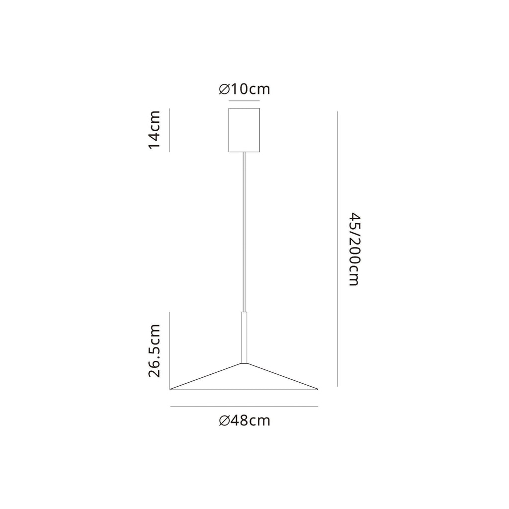 M7890 Calice 48cm Rise And Fall LED Pendant White