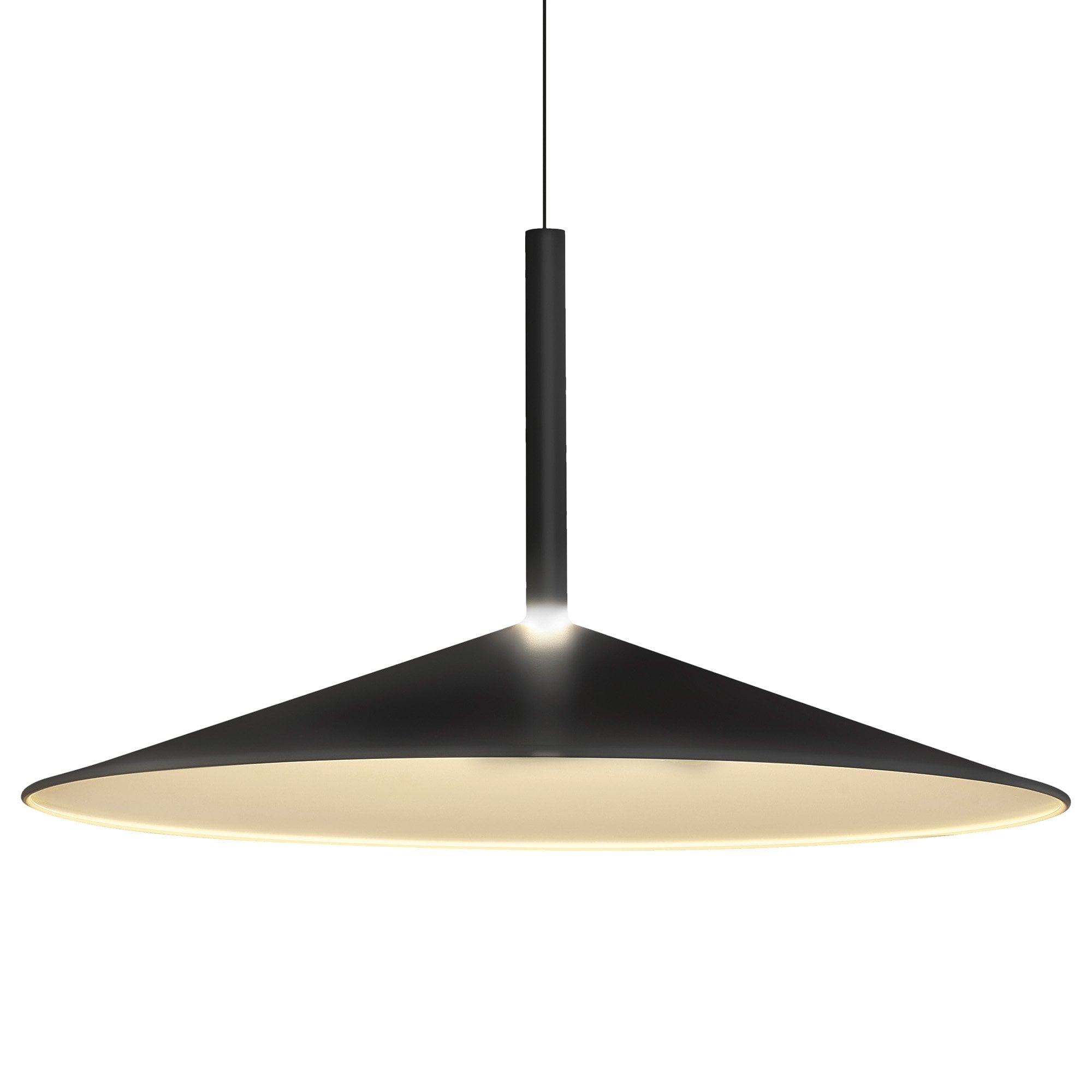 M7891 Calice 48cm Rise And Fall LED Pendant Black/White